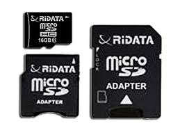 RiDATA MicroSD Memory Card with Adapters 1GB