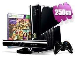 XBOX 360 BLACK 250GB + KINECT ADVENTURES