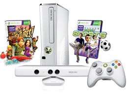 XBOX 360 WHITE 4GB + KINECT + KINECT ADVENTURES + KINECT SPORTS