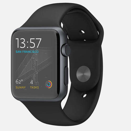 Apple Watch Sport 38mm Space Grey With Black Sport Band