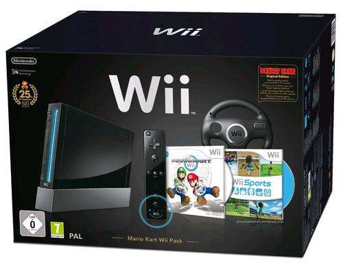NINTENDO Wii LIMITED BLACK EDITION BRAND NEW MARIOKART PACK