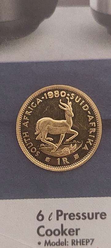 22K ONE RAND GOLD COIN (1980)