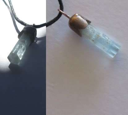 Raw Aquamarine crystal. natural. #aquamarine #pendant #rawaquamarine 2.5cm long (excl loop)