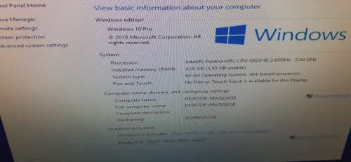 2nd Gen Lenovo | Pentium G620 Duel core 2.60Ghz | 4gb ddr3 | 500gb HDD | Windows 10 pro+office 2013