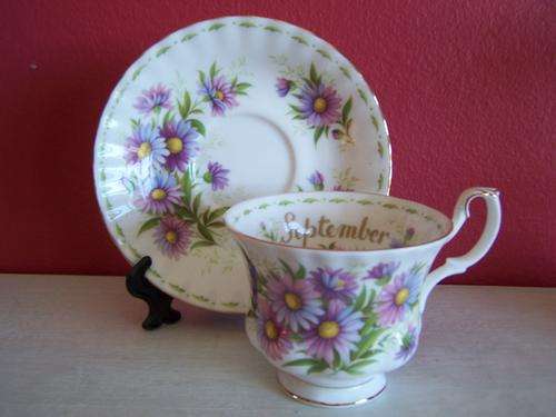 Royal Albert "Flower of the Month Series, September" Tea  Duo