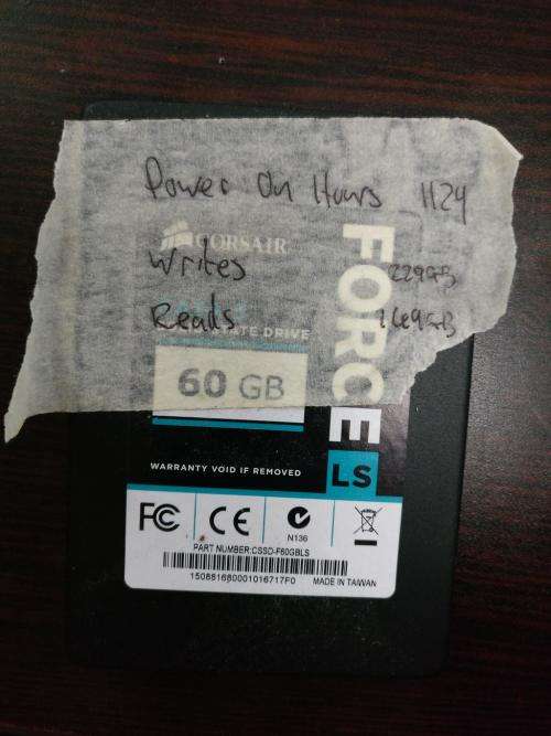 CORSAIR Force LS 60G SATA SSD Drive (2.5") - NO RESERVE