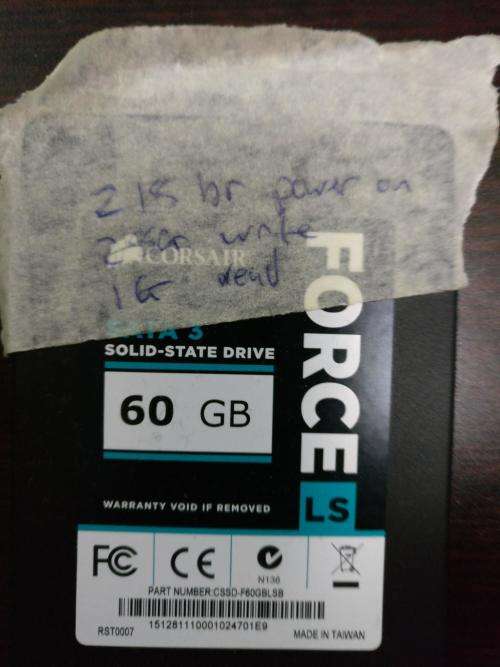 CORSAIR Force LS 60G SATA SSD Drive (2.5") - NO RESERVE