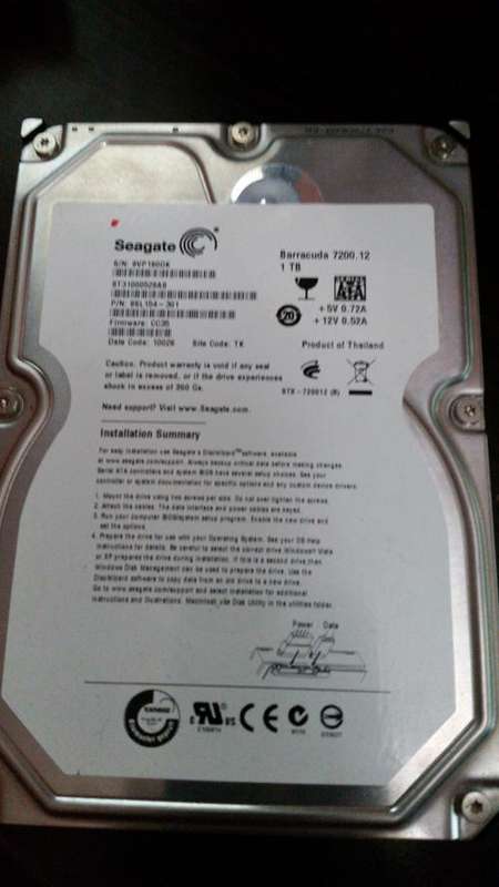 Seagate Barracuda ST31000528AS 1TB SATA Hard Drive