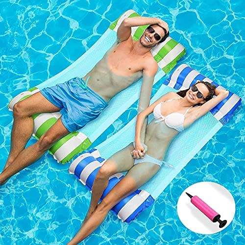 Inflatable pool hammocks