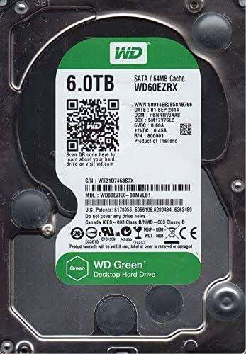 Green Western Digital 6TB Sata Hard Drive, 64MB Cache, 3.5 inch Worth Price R4249. 00