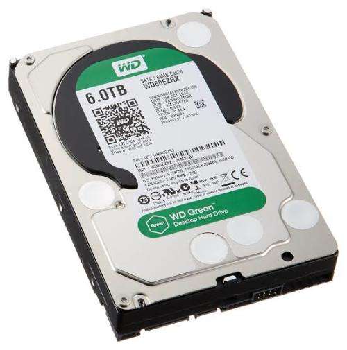 Green Western Digital 6TB Sata Hard Drive, 64MB Cache, 3.5 inch Worth Price R4249. 00