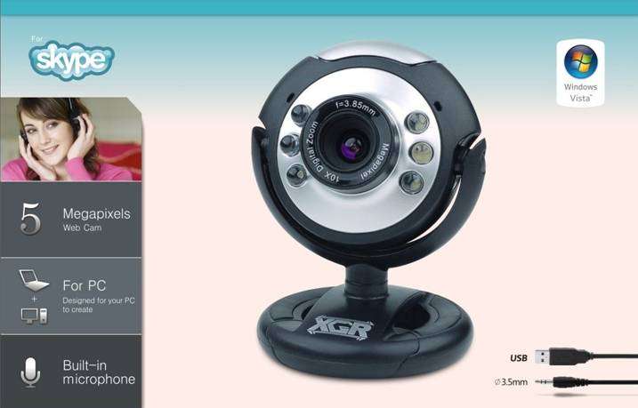 XGR 5Mp Digital WEbcam with 6 LEDS and mic