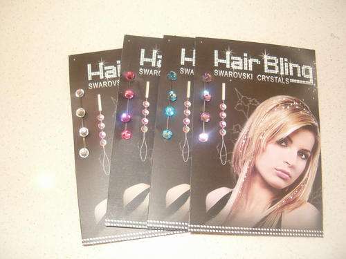 GENUINE SWAROVSKI CRYSTALS HAIR EXTENSIONS HAIR BLING