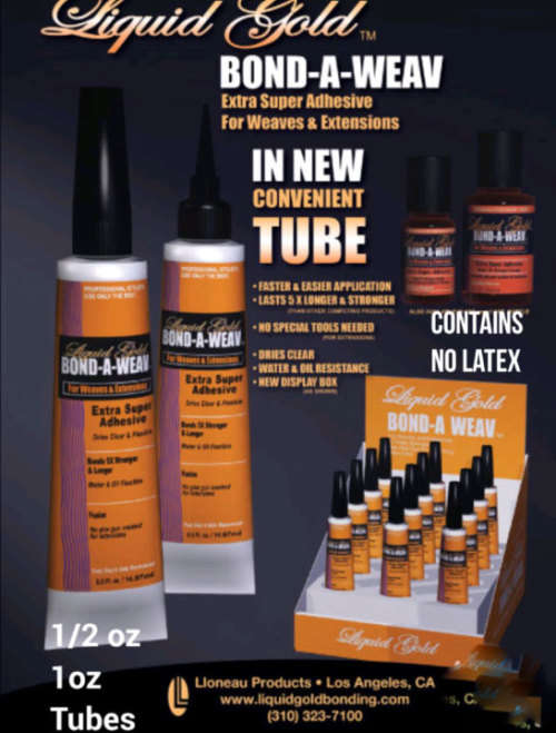 Liquid Gold Hair Extension bonding Glue