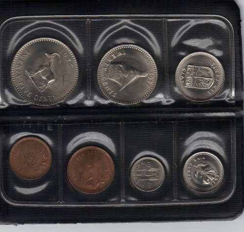 UNC? Coins of Rhodesia in a plastic holder. Note; Differant dates.