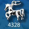 Sterling Silver Galloping Horse Pendant & Necklace Boxed