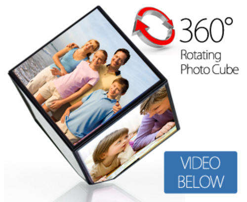 " 2 on auction " Automatic Rotating Photo Cube - An Awesome Gift