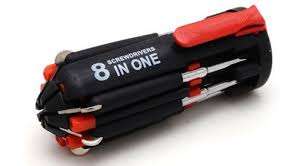 " 3 on auction " Screwdriver 8 in 1 Portable Multi Screwdriver Tool with LED Light