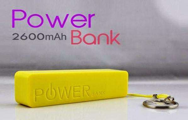 2600 mAh Portable Mini Size Power Bank With LED Indicator Light And Hanging Ring