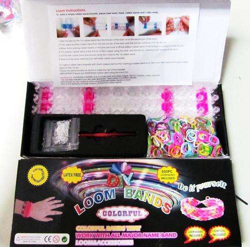 SALE! SALE! SALE! loom band,600pcs colorful loom bands,a loom board,loom tool included