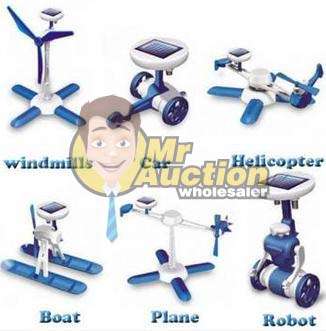 Large, 6 IN 1 Solar Toy DIY Robots Plane Educational Kid Gift Creative