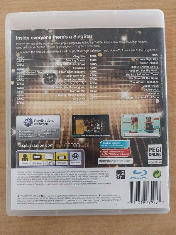 Singstar ABBA - Ps3