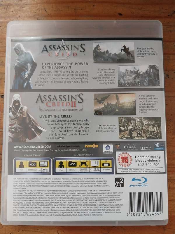 Assassins Creed 1 & 2 - Ps3