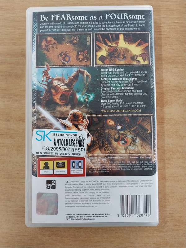 Untold Legends Brotherhood of the Blade - PSP