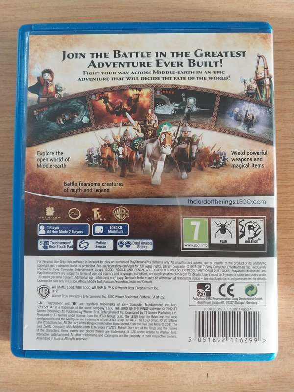 Lego The Lord Of the Rings - Psvita