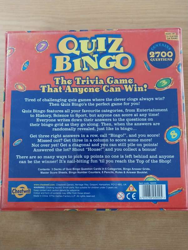 Quiz Bingo - Board game