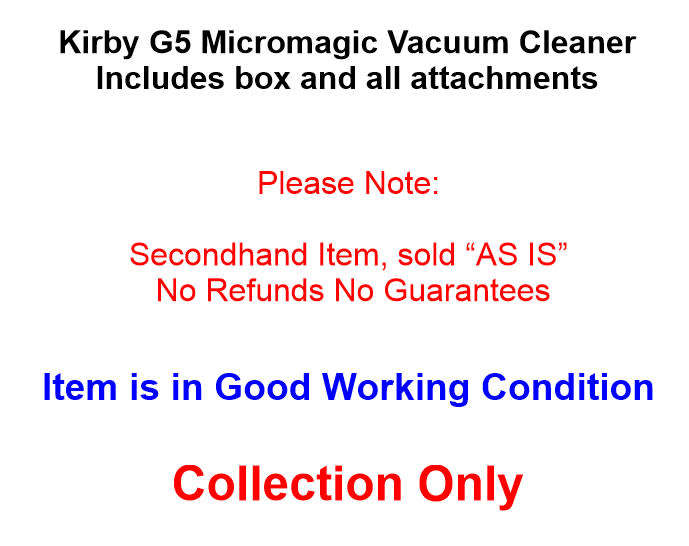 Kirby G5 Vacuum Cleaner