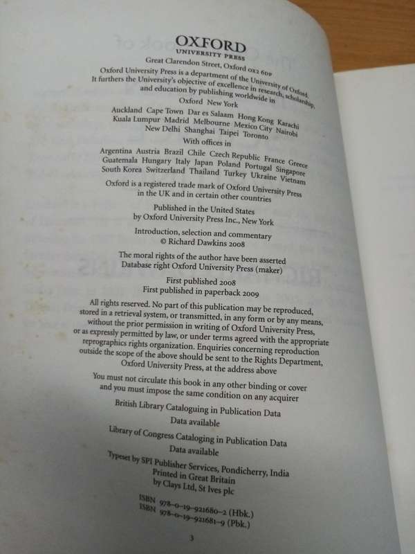 The Oxford Book of Modern Science Writing - DAWKINS,R