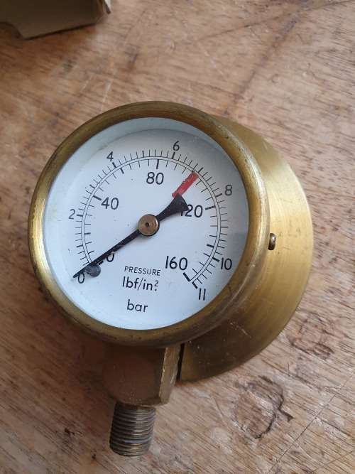 160 Psi, 11 Bar Pressure Gauge, Model Engineering Live Steam