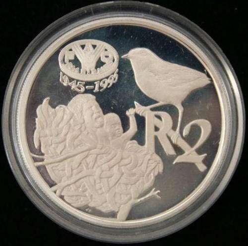 1995 Proof 1oz Silver R2 F A O