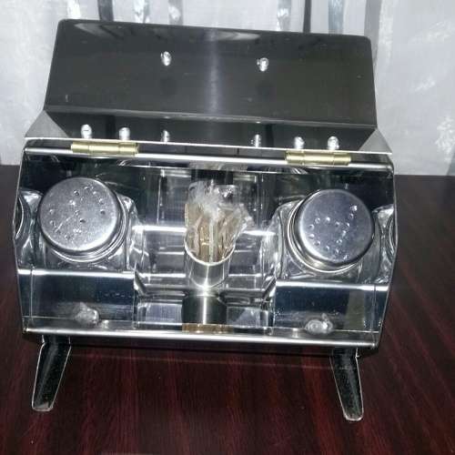 Mini Spit Braai Salt and Pepper & Toothpick Set Serviettes go in the slot