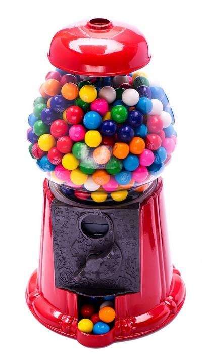 Desktop Bubble Gum Machine  Showroom Stock