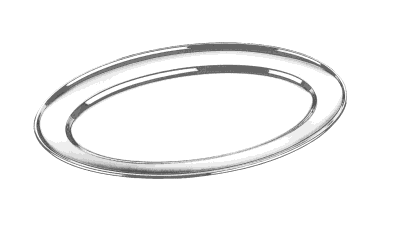 Large Oval Platter 600mm Stainless Steel  Great for Functions