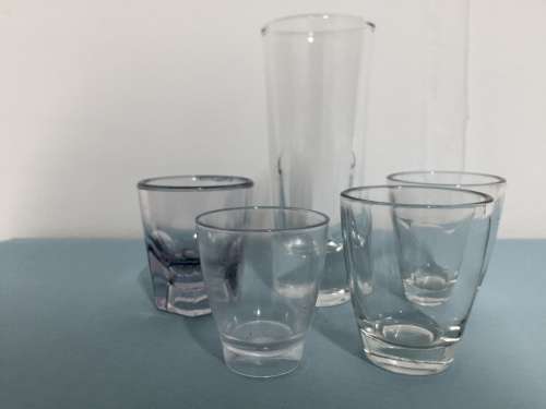 Shot Glasses Assorted Set of 5 CLEARANCE SALE