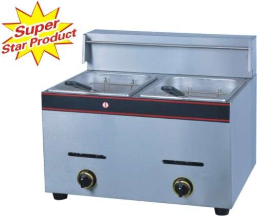 GAS Chip Fryer 2x16lt INDUSTRIAL Includes Chip baskets