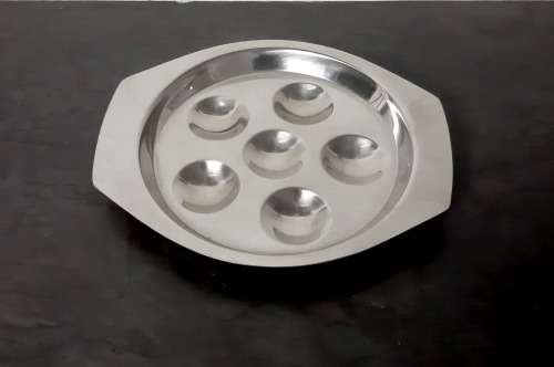 Snail Dish S/Steel 6 Hole:CLEARANCE SALE