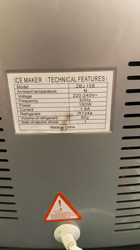 ICE MACHINE Home Use - View Description
