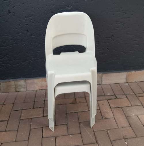 2 x Plastic Beige Party Chair CLEARANCE SALE