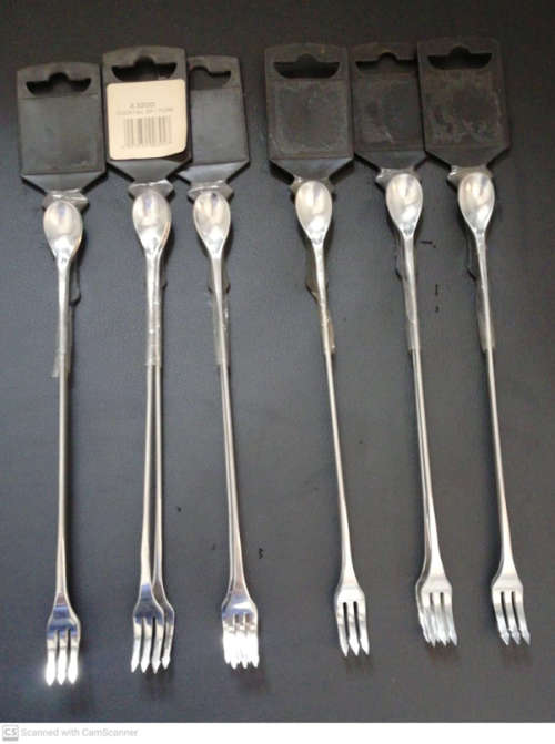 Dozen Cocktail Spoon & Fork : CLEARANCE SALE