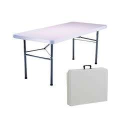 White Rectangular Folding Plastic Chair