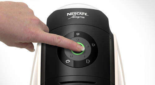 NESTLE ALLEGRIA COFFEE MACHINE including 3x Coffee Pods