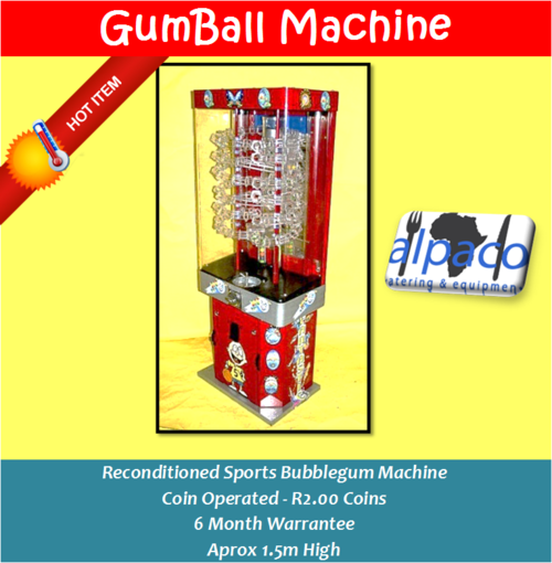 Reconditioned Sports Bubblegum Coin Operated +-1.5m High