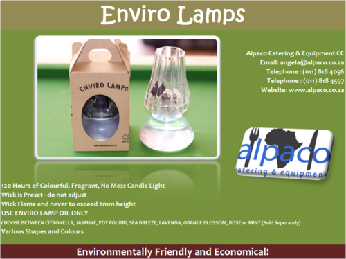 ***Enviro Lamps *** Have a "candle lit dinner" in the wilderness **