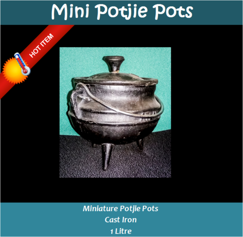 Miniture Potjie Pots 1lt Fun for functions