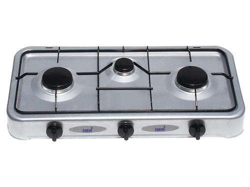 3 Burner Enamel LPG Hot Plate - 600x300mm