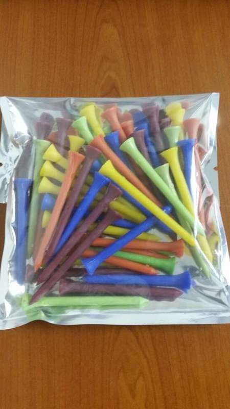 G O L F TEE's -   ABS Pack Of 12 Assorted Colours *** 10 Packs PER BID ***